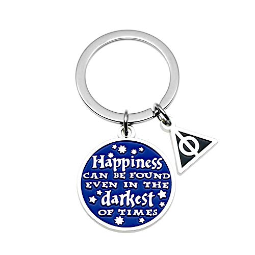 Encouragement Gift, Happiness Can be Found Even In The Darkest of Times, If One Only Remembers to Turn On The Light. Keyring Gifts for Her him