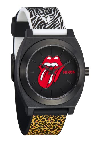 NIXON x Rolling Stones Time Teller OPP A1357 - All Black - 100m Water Resistant Men's Analog Fashion Watch