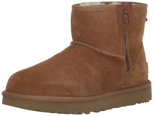 UGG Women's Classic Mini Bailey Zip Boot, Chestnut, 8