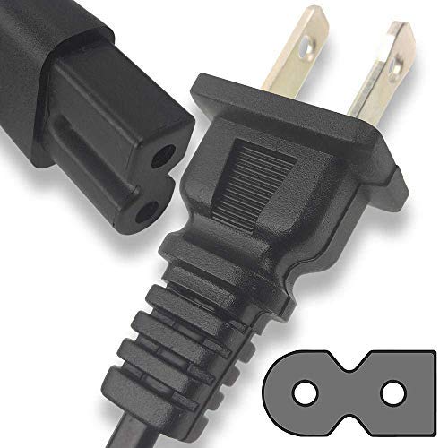 Ipax 10 ft Long Pure Copper Polarized AC Power Cable Cord Compatible with VIZIO TV Sound Bar SB3621n-E8 SB3821-C6 SB3851-CO SB4051-C0 Philips Sharp TV Bose SoundDock SoundTouch Acoustimass Solo