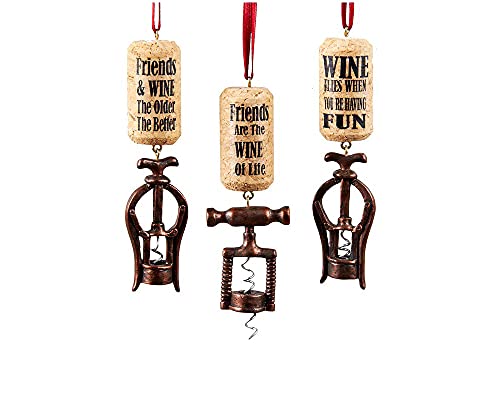 Corkscrew Ornaments, 3 Assorted