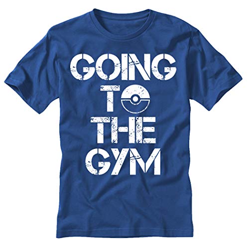electricitees Going to The Gym Team Mystic GO Shirt (Large) Royal
