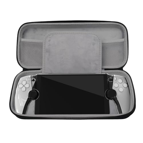 Luminary You Large Protective Case for PS5 Portal Shockproof with Mesh Pocket Inside Black Storage Case for Ps5 Portal Case