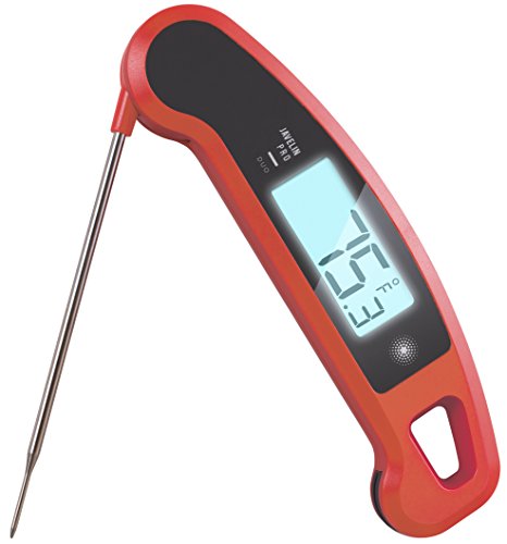 Lavatools PX1D Javelin PRO Duo Ultra Fast Professional Digital Instant Read Meat Thermometer for Grill and Cooking, 4.5' Probe, Auto-Rotating Backlit Display, Splash Resistant – Sambal