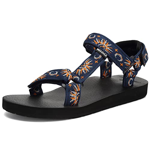 CIOR Women's Sport Sandals Hiking Sandals with Arch Support Yoga Mat Insole Outdoor Light Weight Water Shoes-U119SLX022-Navy-40A