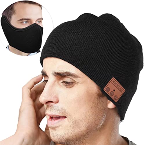 Bluetooth Hat Beanie,Unique Christmas Tech Gifts for Men Women Teen Boys Girls Boyfriend Husband Teenage Son Black