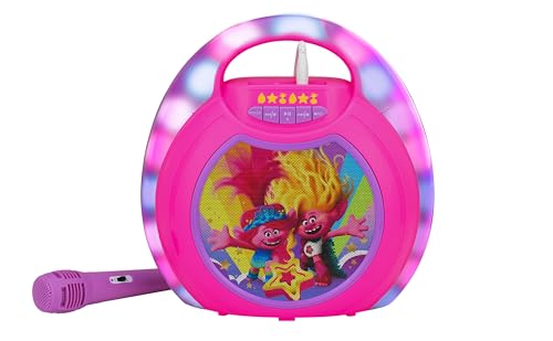eKids Trolls Band Together Karaoke Machine, Bluetooth Speaker with Microphone for Kids, Designed for Fans of Trolls Toys and Gifts