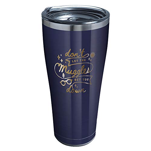 Tervis Harry Potter Don't Let Muggles Get You Down Triple Walled Insulated Tumbler Travel Cup Keeps Drinks Cold & Hot, 30oz Legacy, Stainless Steel