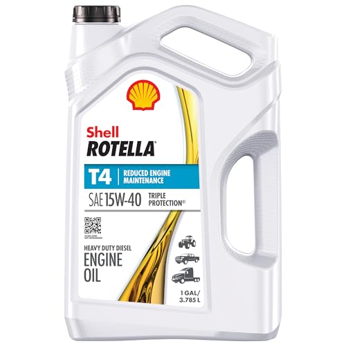 Shell Rotella T4 Triple Protection Conventional 15W-40 Diesel Engine Oil (1-Gallon, Case of 3)