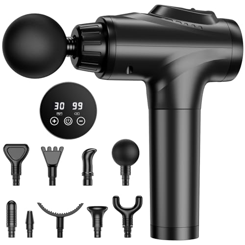 APHERMA Massage Gun, Muscle Massage Gun for Athletes Handheld Electric Deep Tissue Back Massager, Percussion Massage Device for Pain Relief with 30 Speed Levels 9 Heads, Father's Day Gifts