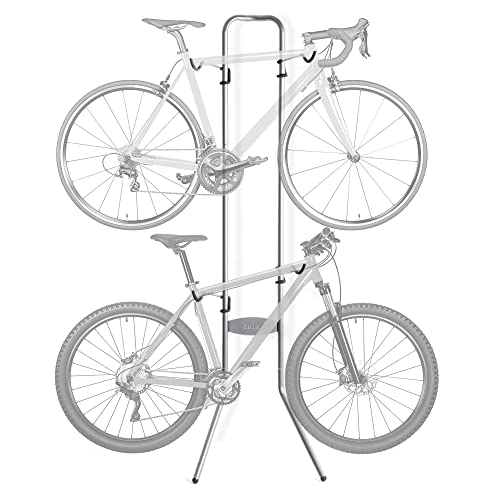 Delta Cycle Michelangelo 2 Bike Storage Rack - Gravity Fully Adjustable Bike Rack Garage For Road, MTB, and Hybrid Bicycles - Vertical Bike Rack Holds Up To 80 lbs