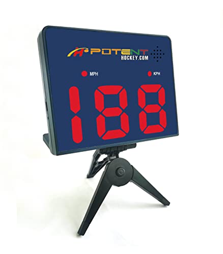 Potent Hockey Training Equipment - Speed Radar Gun 2.0 - Instantly & Accurately Measure Shot Speed - Track & Record Progress with App Support - Ultimate Sports Training Gift for Players of All Ages