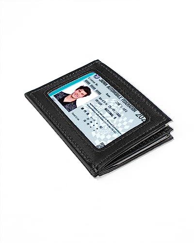Slimmy OG V Minimalist ID Wallet 3-Pocket (76mm) - Black - RFID Blocking (M17546WBK)