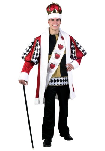 Fun Costumes - Men's Wonderland King Costume - Deluxe King of Hearts 2X