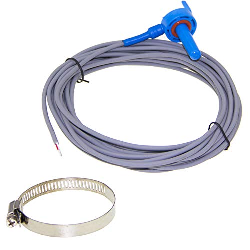 SZHY-LINK 520272 Pool 7790 Temperature Sensor Thermistor Air Water Solar 20' Feet Cable for Jandy Replacement Pool/Spa (10K-ohm Sensor -Includes 2' Pipe Clamp)