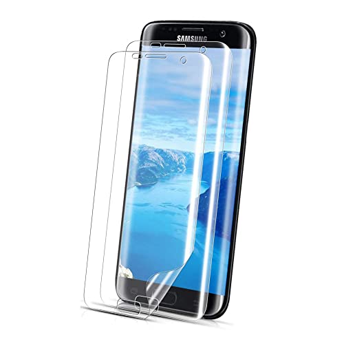 TANTEK [2-Pack Screen Protector for Samsung Galaxy S7 Edge,[Not Glass][Full 3D Coverage] TPU Film Curved Edge to Edge,Ultra Clear,Anti Scratch,Bubble Free,Case Friendly