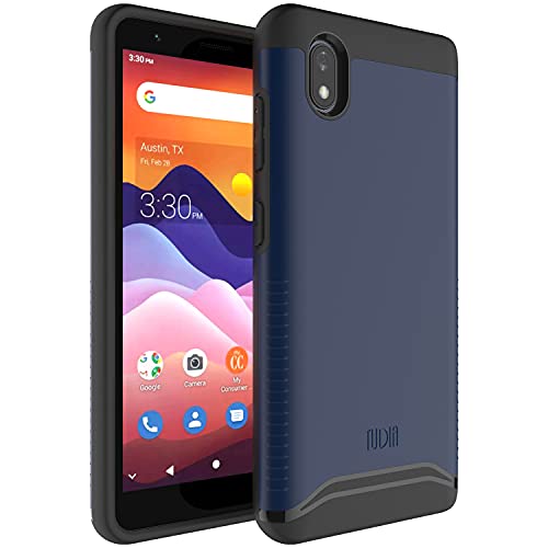 TUDIA DualShield Designed for ZTE Avid 579 Phone Case Z5156CC / Blade A3 Joy/Nubia Blade A5 Plus Phone Case, [Merge] Shockproof Military Grade Slim Dual Layer Protective Case - Indigo Blue