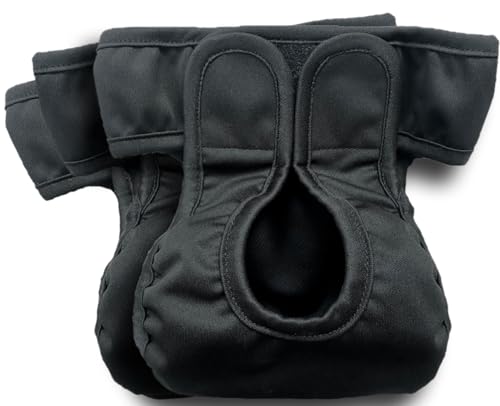 Kitty Bum Bums Reusable Cat Diapers and Stud Pants to Prevent Pee Marking - with Adjustable Tabs to Fit (Pack of 3) (Small)