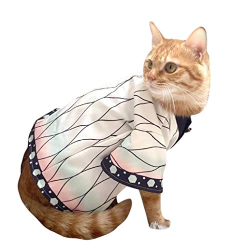 Costume for Pets Cat Small Dog Japanese Anime Cosplay Kimono (Large, Kochou Shinobu)