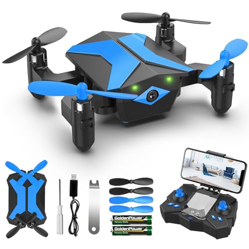 Mini Drone for Kids - ATTOP Mini Drone with Camera, RC Mini Drone with App FPV Video, Gravity Voice Control, Trajectory Flight, Altitude Hold, 360°Flip, Kids Drone Foldable, Toys Gifts for Boys Girls