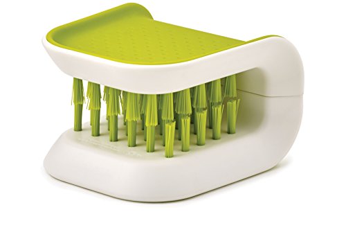 Joseph Joseph BladeBrush Knife and Cutlery Cleaner Brush Bristle Scrub Kitchen Washing Non-Slip, One Size, Green