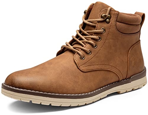 Vostey Men's Hiking Boots waterproof Casual Chukka Boots for Men(BMY670B yellow brown 10.5)