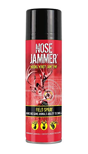 Product name: Nose Jammer Field Spray - Natural Hunting Scent Eliminator Spray - Deer Scent Blocker, Use on Clothes, Boots and Gear to Eliminate Odors, 8 oz