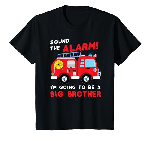 Kids Im going to be a big brother Shirt Firetruck baby reveal T-Shirt