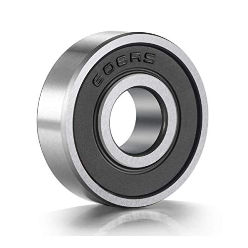 10 Pack 608-RS Ball Bearing - Double Rubber Sealed Shielded Miniature Deep Groove 608rs Bearings for Skateboards, Inline Skates, Scooters, Roller Blade Skates & Long Boards (8mm x 22mm x 7mm)…