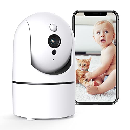Eazieplus Indoor Camera, Pan/Tilt Baby Monitor with Camera and Audio,Pet Camera with Sound/Motion Detection,2-Way Talk,Night Vision,Cloud/Local Storage,WiFi Camera for Pet Monitor Home Security