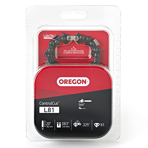 Oregon L81 ControlCut Chainsaw Chain for 20-Inch Bar, 81 Drive Links, Low-kickback chain, fits several Stihl models Gray