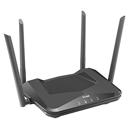 D-Link WiFi 6 Router AX1800 Mesh Voice Control Wireless Dual Band Gigabit Gaming Internet Network for Home (DIR-X1870-US) Black