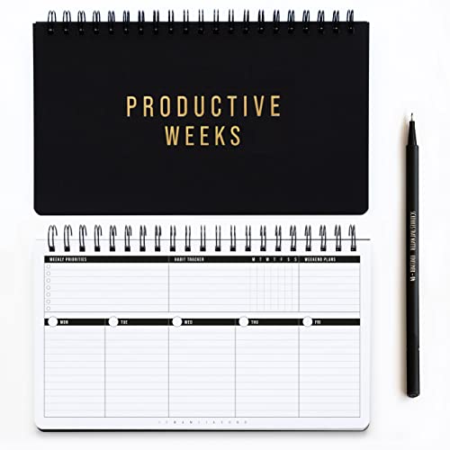 Scribbles That Matter Weekly to do list Planner 2023-2024 (Undated) Calendars Organizers,Daily, Monthly Goals Schedule Spiral Bound PRODUCTIVE WEEK Planners for office work,52 Weeks (29x17.2”)