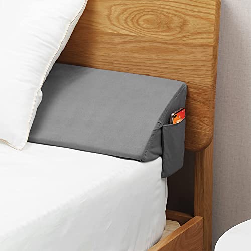 Vekkia King Bed Wedge Pillow for Headboard Gap/Mattress Gap Filler/Headboard Pillow/Bed Gap Filler,Close Gap(0-6') Between Mattress and Headboard,Stop Loosing Your Pillows,Phone(Gray 76'x10'x6')