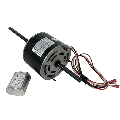Fasco D1092 1468-3069 RV Air Condenser Motor Replacement, Sleeve Bearing Double Shaft Motor Replaces 7184-0156, 7184-0432,1468-306, 7855MVA-A11U Fits Coleman Mach 6000 & 8000 Series AC Units