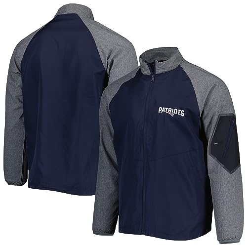 Dunbrooke Men's Navy New England Patriots Hurricane Raglan Full-Zip Windbreaker Jacket