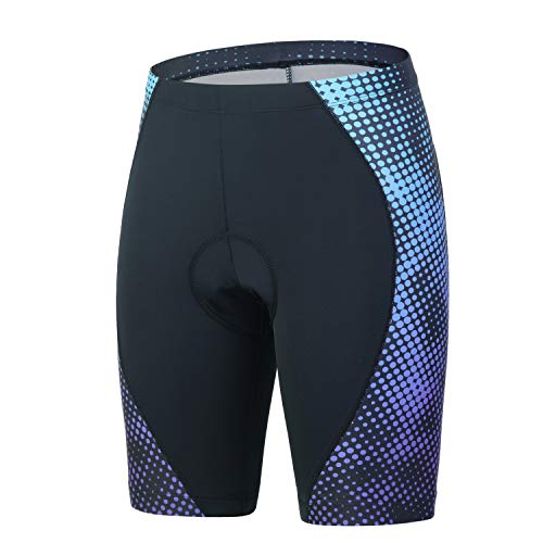 beroy Women's Cycling Shorts Padded Biker Shorts for Women with Padding(Purple,L)