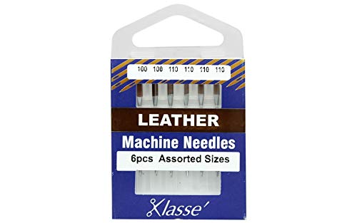 Klasse Leather Needles, Assorted 100 and 110, 1 Pack, 6pcs, AA5104.992