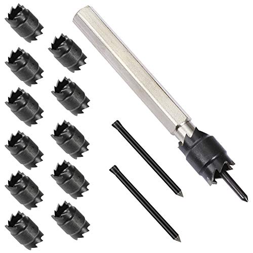 14-Pack Spot Weld Cutter Sets Double Sided, 3/8' HSS Spot Weld Cutter Remover Drill Bits Hex Sheet Metal Hole Cutter Remover for Power Drill Spot Welding