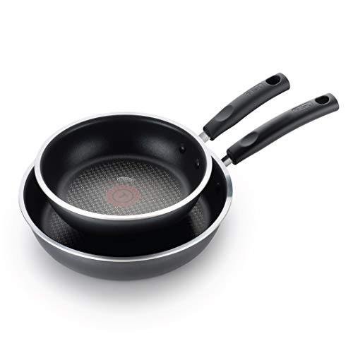T-fal Signature Nonstick Fry Pan Set 8, 10.5 Inch Oven Safe 350F Cookware, Pots and Pans, Dishwasher Safe Black