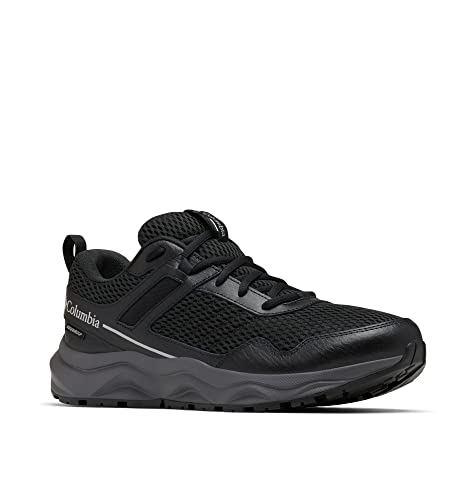 Columbia Men's Plateau Waterproof Hiking Shoe, Black/Steam, 11