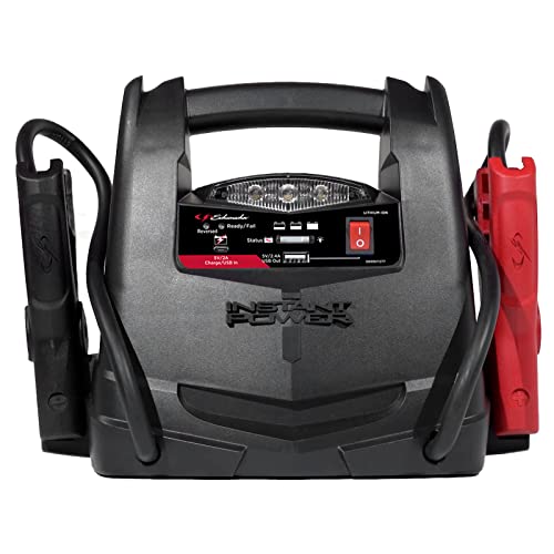 Schumacher Electric SL1562 Lithium Portable Power Station -150 PSI Air Compressor, 1200A 12V Jump Starter, for 8.0L Gas | 6.0L Diesel Engines – Charge Apple, Samsung and Android Devices