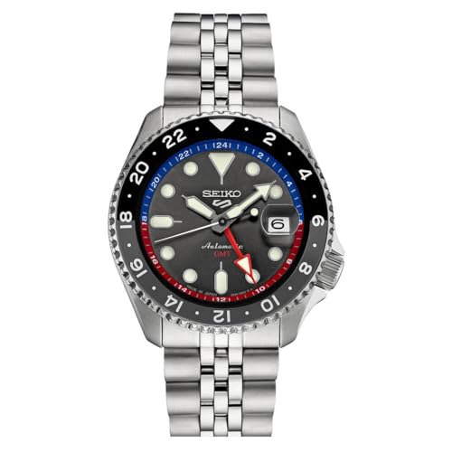 SEIKO SSK019J1,Men Sports,GMT,Mechanical,Automatic,Stainless,Silver Tone,WR,SSK019