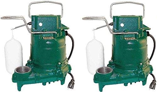 Zoeller M53 Mighty-mate Submersible Sump Pump, 1/3 Hp (2)