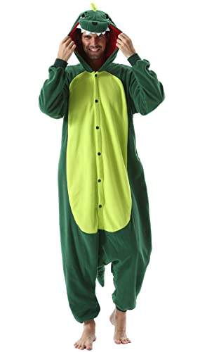 SAMGU Adult Dinosaur Onesie Pajamas Halloween Christmas Animal Cosplay Costume for Men Women Large
