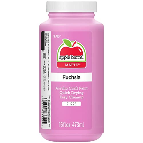 Apple Barrel, Fuchsia Acrylic Paint in Assorted Colors (16 Ounce), 21122, 16 Fl Oz (Pack of 1)