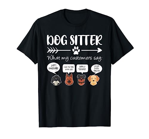 Dog Sitter Shirt Dog Sitter Gift Funny Dog Faces Dog-Sitter T-Shirt