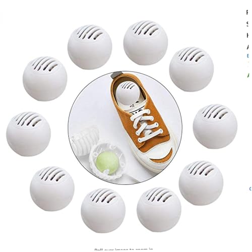 Shoes Deodorant Ball Shoe Deodorizer Balls Sneakers Freshener Deodorant Odor Eliminator For Lockers Drawers White 10Pcs