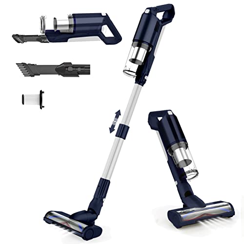whall Cordless Vacuum Cleaner, Upgraded 25Kpa Suction 280W Brushless Motor 4 in 1 Cordless Stick Vacuum Cleaner, Lightweight Handheld Vacuum for Home Pet Hair Carpet Hard Floor, up to 55mins Runtime