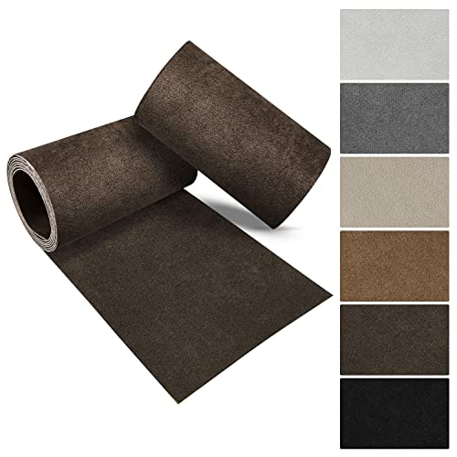 Azobur Rectangular Velvet Repair Patch, Self-Adhesive Flannel Fabric Patch, Multi Colors, Microfiber Patch，Can be Used to Patch Sofas, Car Seats, Handbags, Jacket Holes and Tears (Dark Brown)